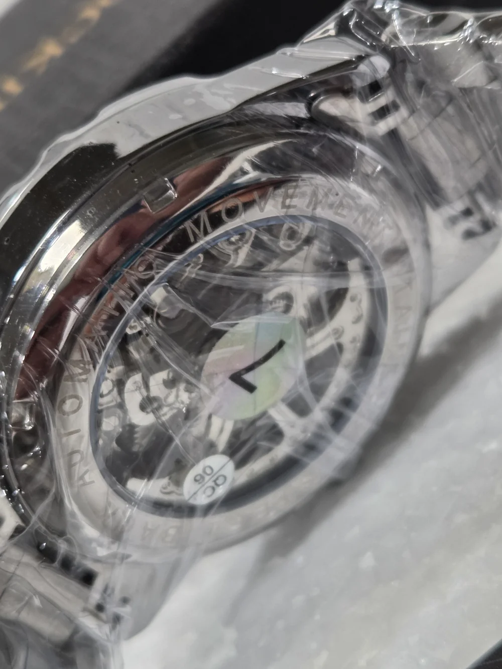 FULLY AUTOMATIC LOUE JUELEN Skeleton Dial Silver Watch